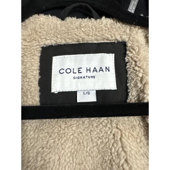Cole Haan Signature Men’s Large Black Quilted Sherpa Lined Puffer Jacket - Picture 7 of 7